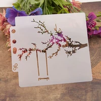swing diy scrapbooking paper card spray pattern pre drawing lace ruler spray masking version drawing masking hollow out template