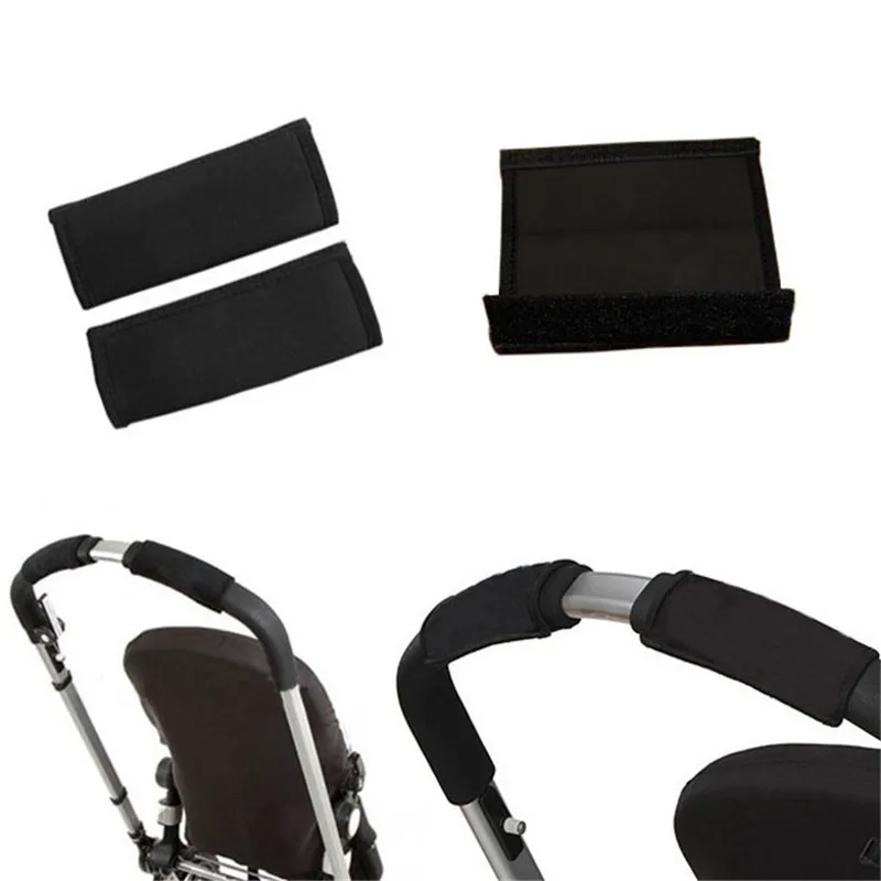 

2 Pcs/set Kids Stroller Accessories Carriage Front Handle Pram Neoprene Bebek Arabasi Tape Bumper Bar Cover Accessoire Poussette