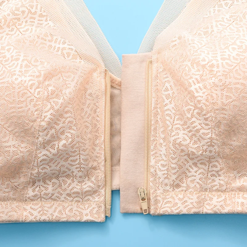 Комфортный бюстгальтер на молнии спереди размера плюс для женщин новый дизайн