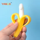 YANUO банан детские зубные щетки безопасный пищевой силикон зубные щетки для детей зубные щетки для зубов подарок жевательные игрушки
