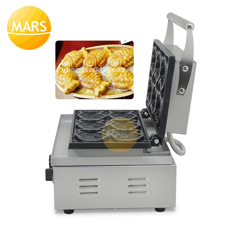 Электрическая машина для выпечки вафель 6 шт. Taiyaki 220 В 110 рыба тайяки формы торта
