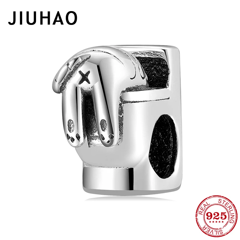 Оригинальные забавные металлические бусины из серебра 925 пробы с мультяшным