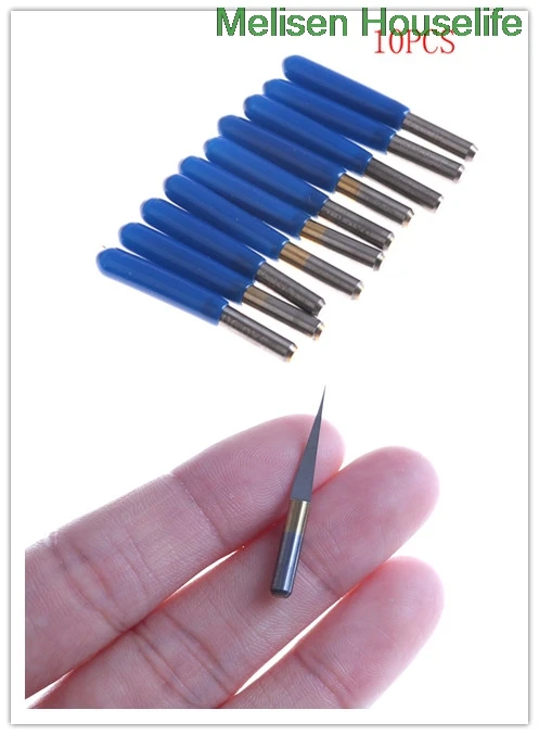 

10Pcs 3.175mm PCB Engraving Bits Carbide CNC Router Tool