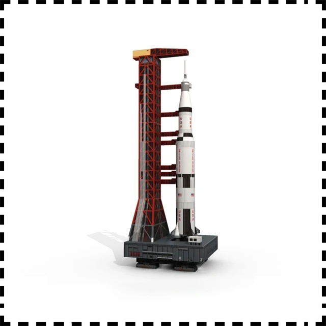 1:300 Scale USS Saturn V Rocket and Launch Pad набор для рукоделия бумажная модель игрушечные Пазлы