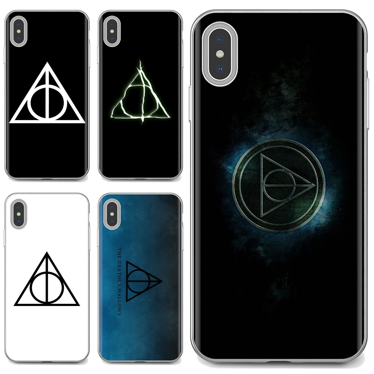 

For iPhone iPod Touch 11 12 Pro 4 4S 5 5S SE 5C 6 6S 7 8 X XR XS Plus Max 2020 Silicone Cover Deathly Hallows logo