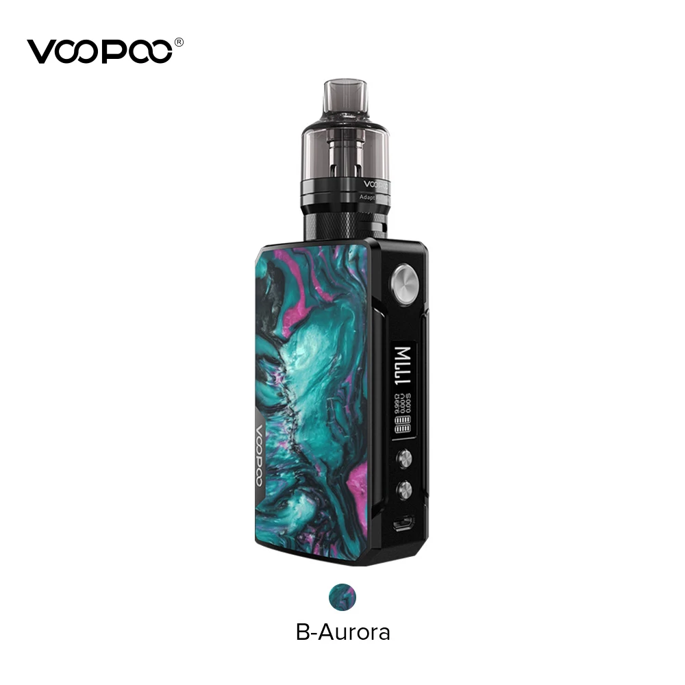 Набор для вейпа VOOPOO Drag 2 177 Вт обновленная версия Platinum / Black Mod 4 5 мл PnP Pod Tank