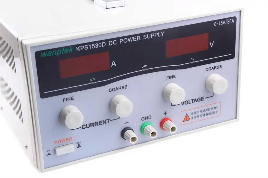 

KPS1530D Высокоточный регулируемый светодиодный источник питания постоянного тока с двумя дисплеями, 220 В/110 В, 15 в/30 А, переключатель высокой мощности, портативный