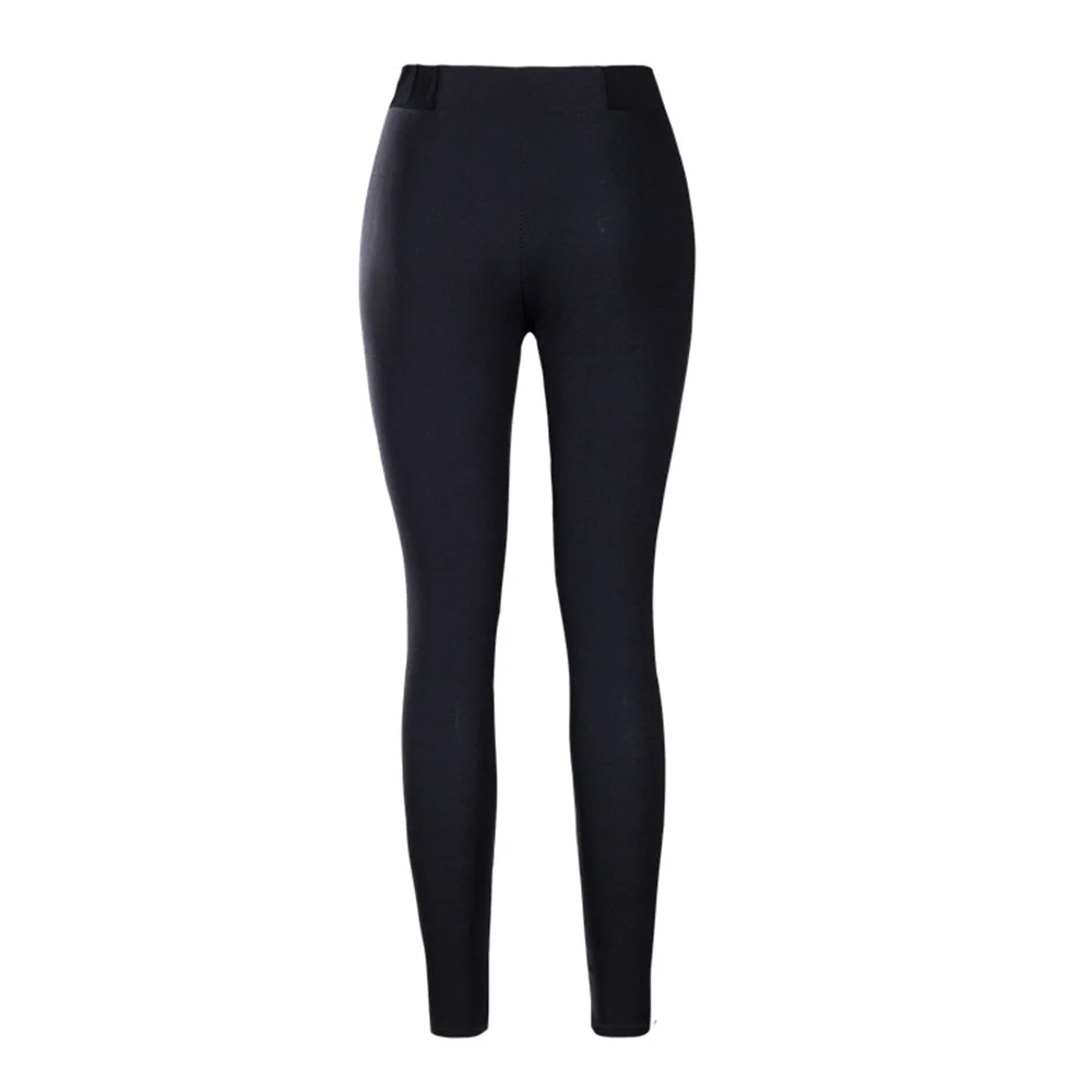 

2021 Summer High Waist Skinny Women Pants Solid Color Slim Button Womens Pencil Pants Casual Female Trousers