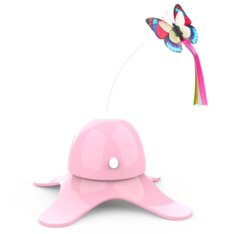 Электрическая вращающаяся красочная бабочка забавные игрушки для собак и кошек