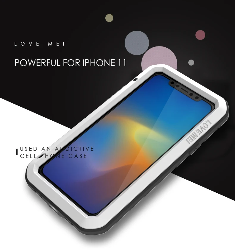 Gorilla glass) LOVE MEI мощный чехол для iphone 11 Pro Max X XS чехол для Max XR для iphone 8 6 6s 7 Plus водонепроницаемый алюминиевый чехол