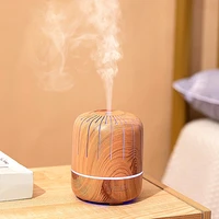 180ml wood grain aromatherapy ultrasonic cool air humidifier usb essential oil diffuser with led lamp for home room fragrance