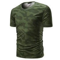 mens euro american round neck t shirt camouflage comfortable breathable short sleeve mens t shirt 3d hollow fashion top