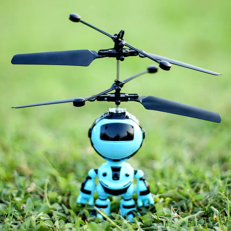 Electric RC Airplane Infrared Induction USB Charging Plastic Mini Fly Robot Electronic Aircraft Suspension Toys Kid Xmas Gift