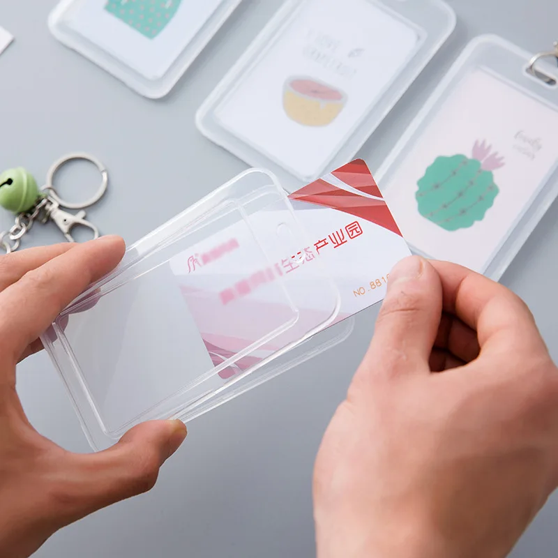 Мультяшный принт держатель для карт брелок друзей Сумочка Подвеска Прозрачный