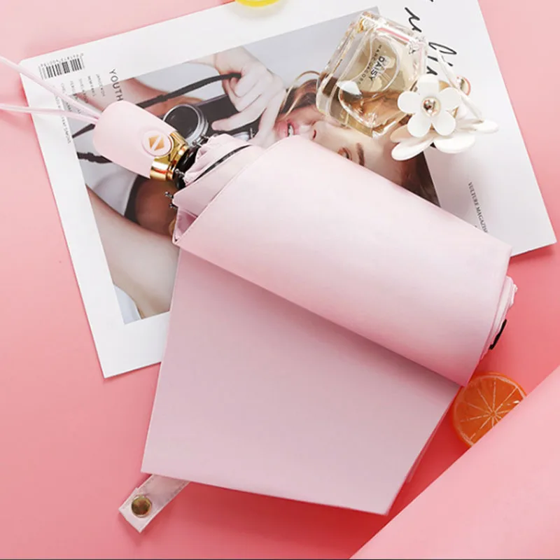 Горячий Стильный маленький автоматический зонт JESSE KAMM с ручкой тройного сложения