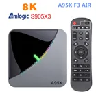 A95x f3 ar smart android 9,0 caixa de tv s905x3 4 Гб ram 64 Гб rom 5g wifi bluetooth 4,0 4 k 6 k