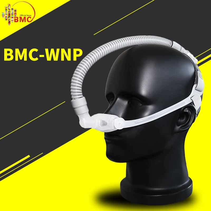 BMC WNP носовая Подушка CPAP маска силиконовый гель SML Размер Подушка все в медицине маска для сна для храпа и лечения апноэ с поясом