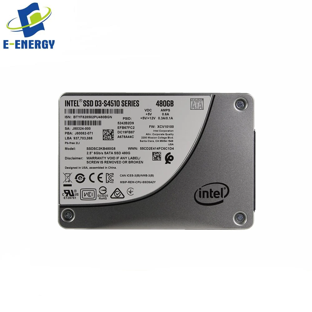 

S4510 480G SSDSC2KB480G801 2.5'' SATA Solid State Drives