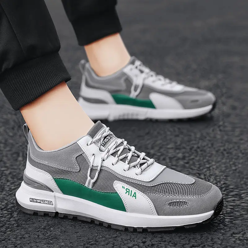 

2021 мужская повседневная спортивная обувь для мужчин, Весенняя светильник дышащая удобная эргономичная обувь