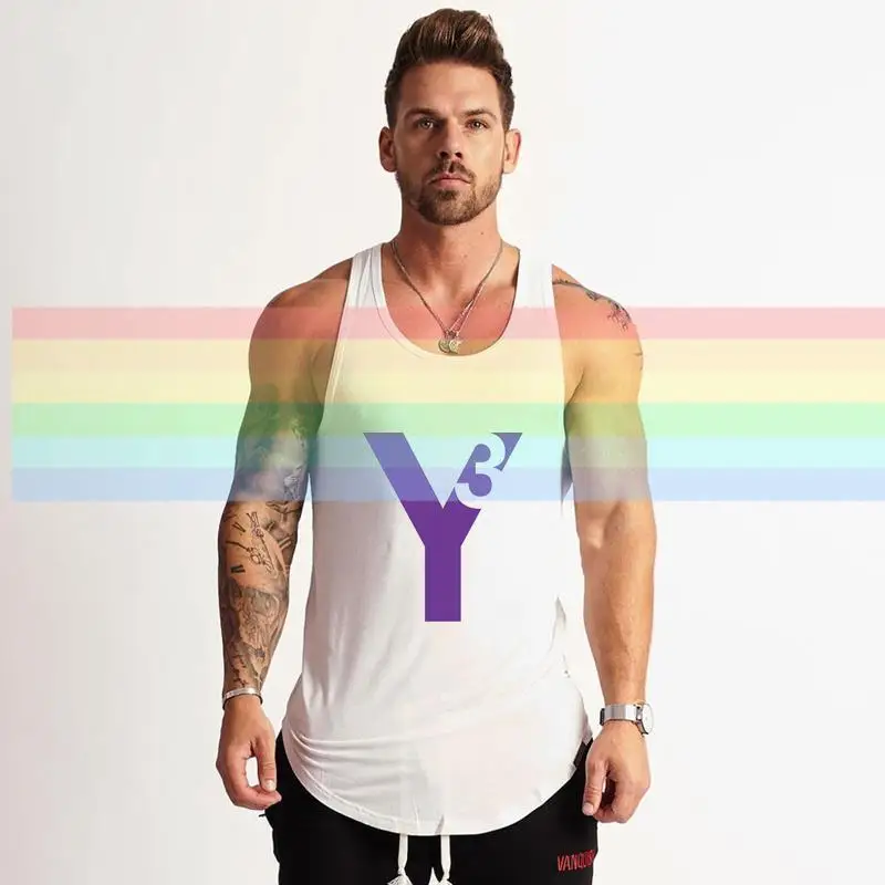 

y3 Yohji Yamamotos Classic signature vest gym For Men Limitied Edition Men's Black Brand Cotton Tees Amazing Short Sleeve TopN12