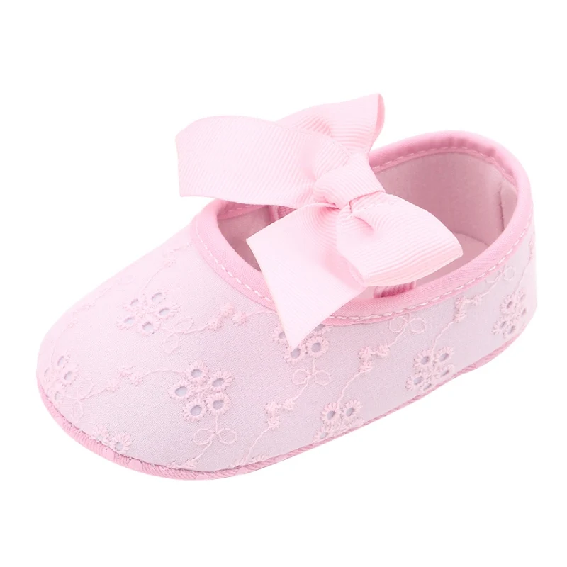 

Baby Girls First Walkers Newborn Shoes Autumn Breathable Anti-Slip Casual Bowknot Princess Shoes Toddler Soft Soled Shoes