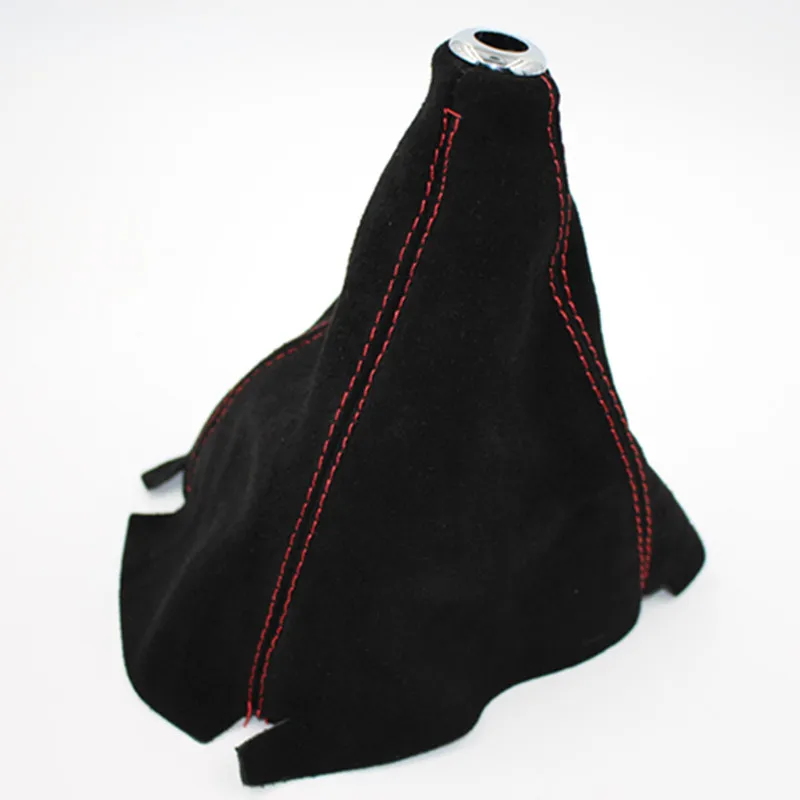 Черный замшевый Кожаный Автомобильный рычаг переключения передач ручной тормоз