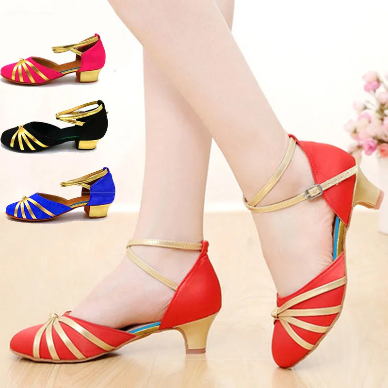 

Женские туфли для танцев, обувь на среднем каблуке, обувь для танцев сальсы, женские кроссовки с мягкой подошвой для джазовых танцев и вечер...