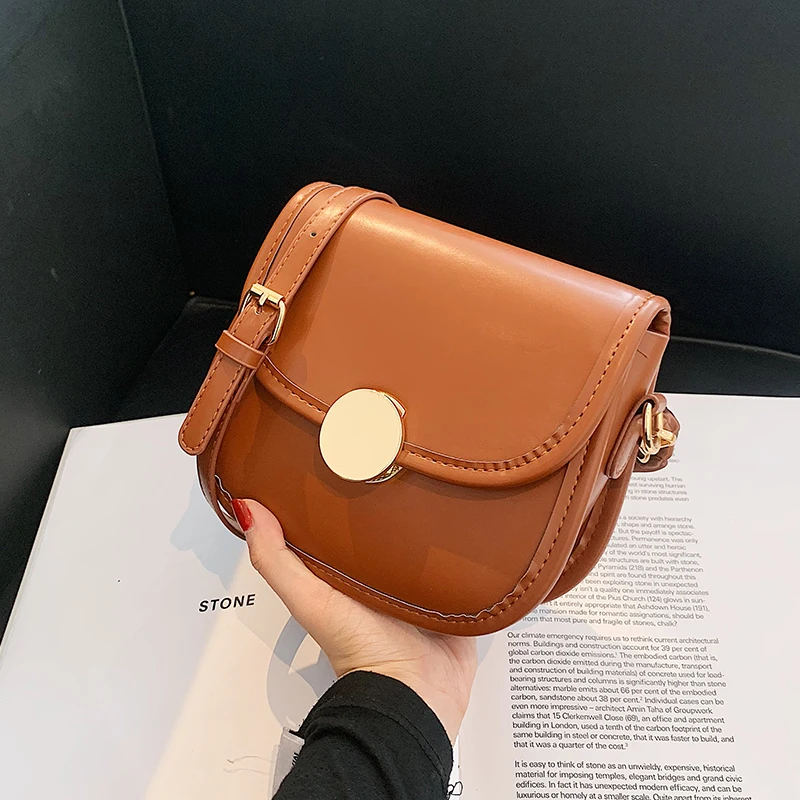 

Niche Design Premium Bag 2021 New Female Bag Autumn Retro Messenger Bag Fashion Shoulder Bag Saddle Bag Width: 18cm