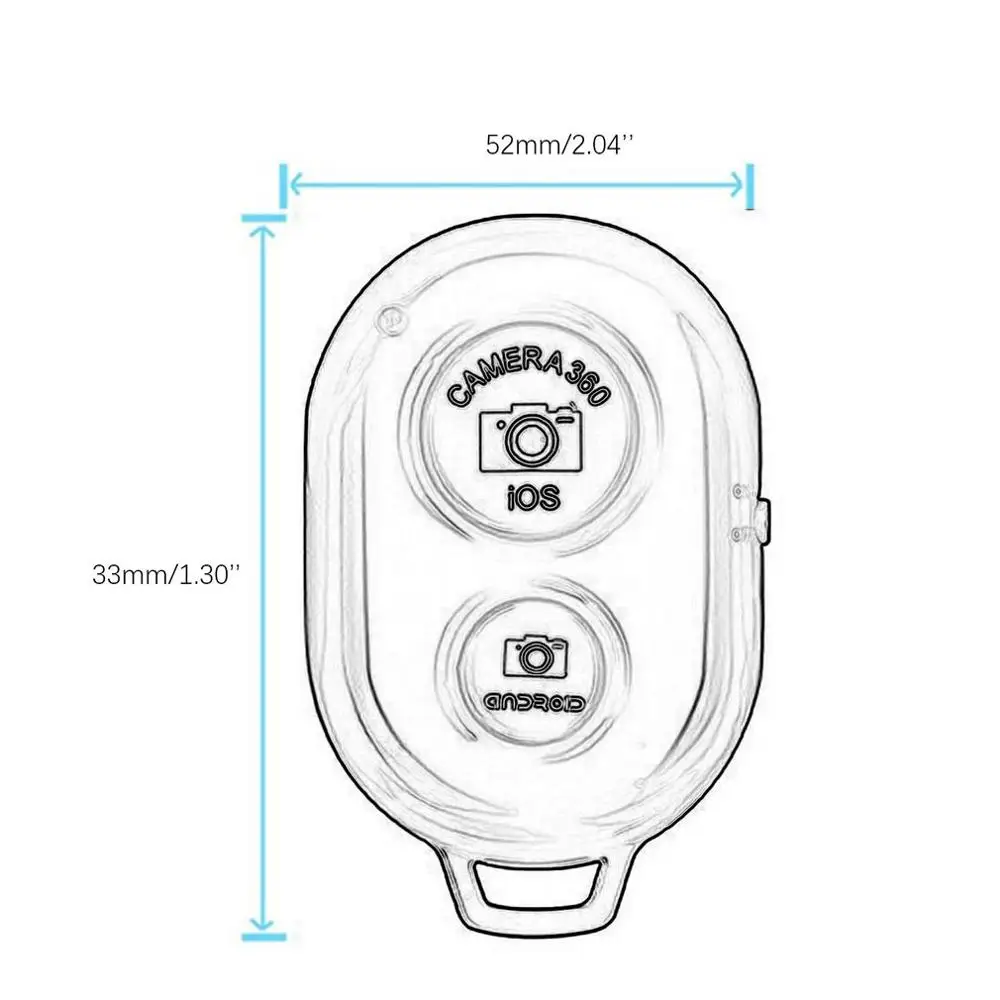 

Wireless Bluetooth Smart Phone Camera Remote Control Shutter For Selfie Stick Monopod compatible Android IOS for iPhone