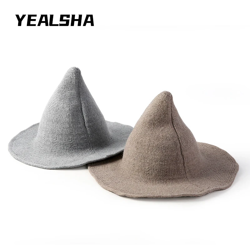 

Hat Female New European And American Knitted Wool Funny Fisherman Pot Hat Wizard Hat Halloween Party Decoration