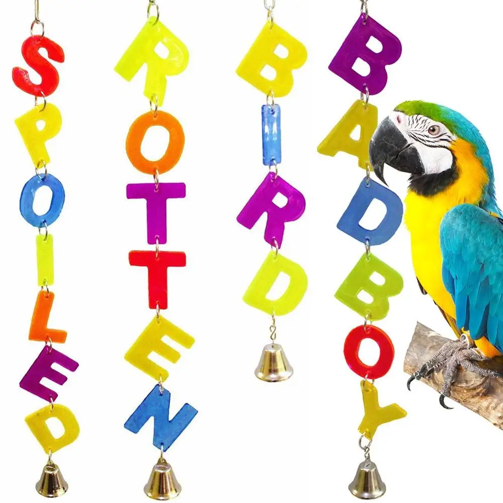 1 шт. игрушка попугай для животных кусающая птица буква разноцветный