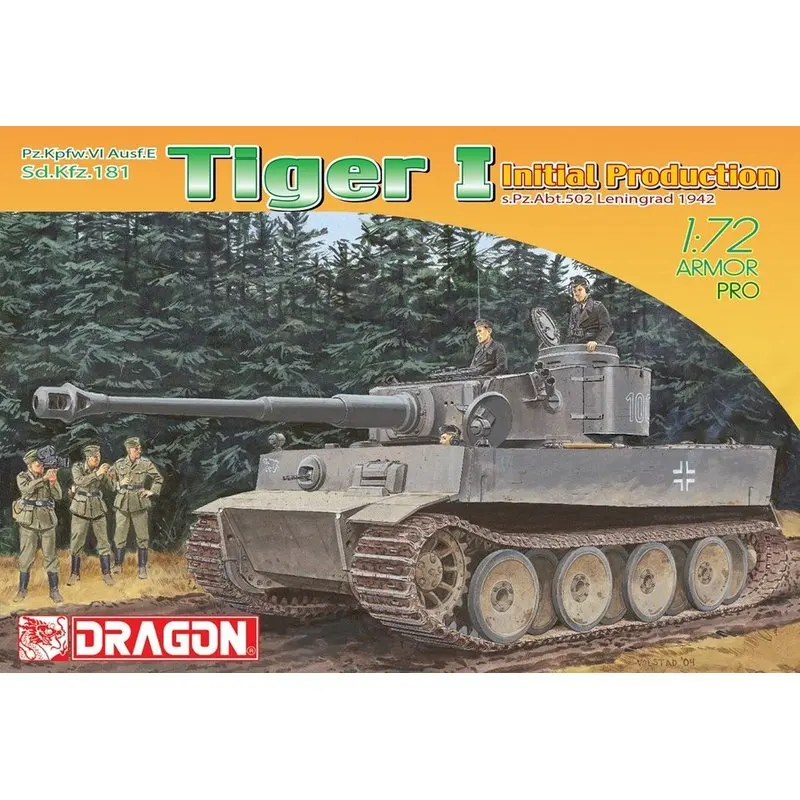 DRAGON 7370 1/72 немецкая модель Tiger I Inital s.Pz.Abt.502 комплект с 1942 шкалами|Наборы для сборки