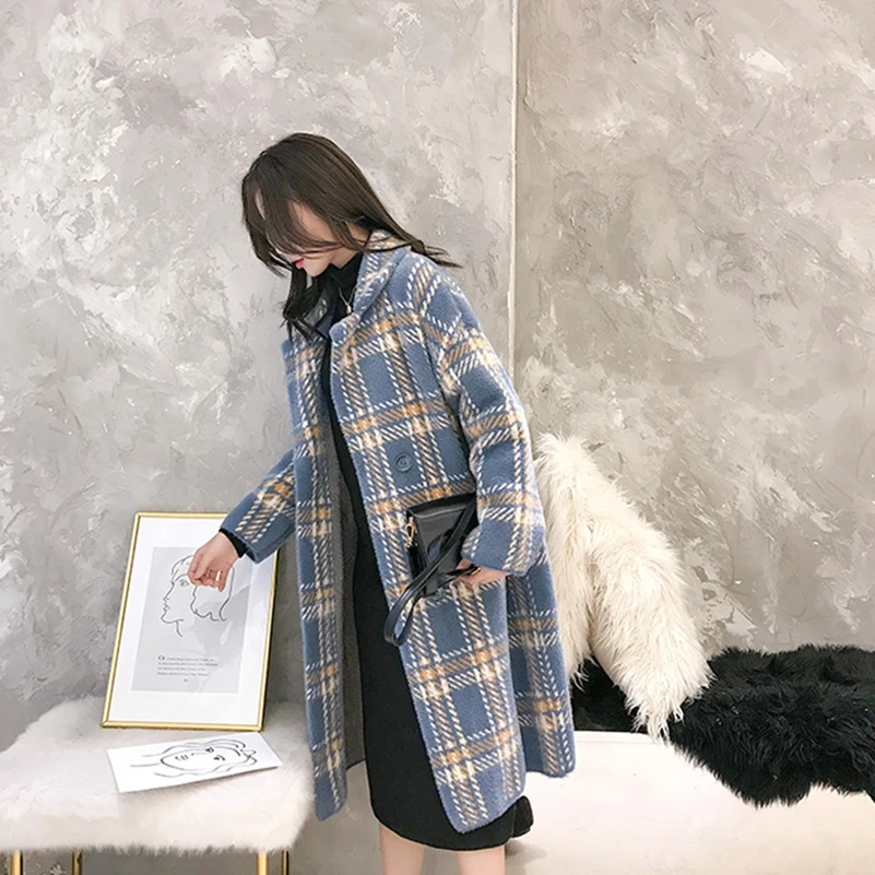 

Women Woolen Coat Fashion Casual Jacket Elegant Sweet Autumn Winter Outfits Woolen Coat Outerwear Long Trench Coat