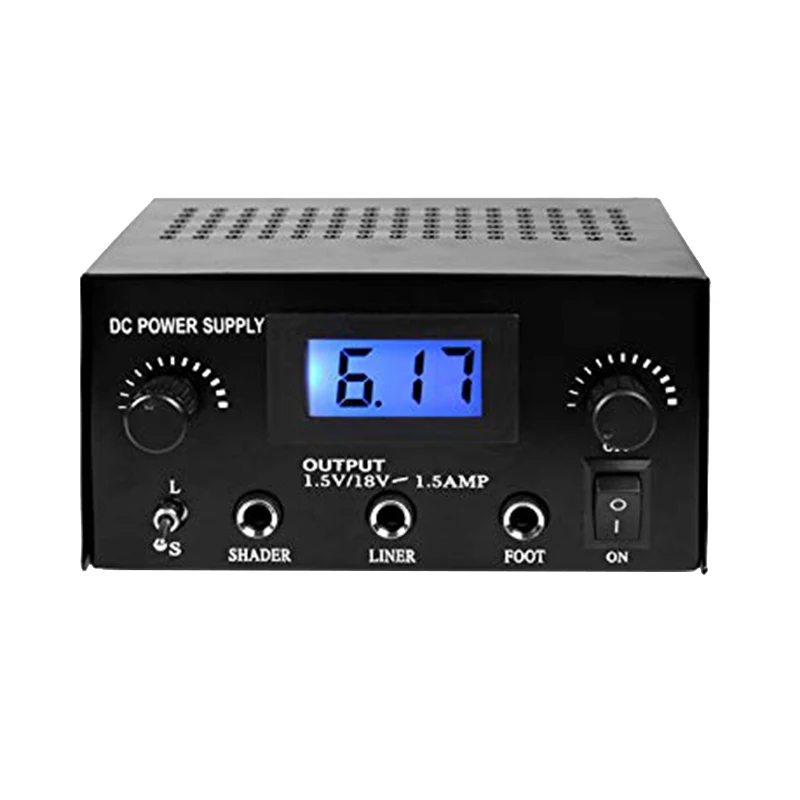 Блок питания для тату с цифровым ЖК дисплеем вращающихся машинок и катушек вилка