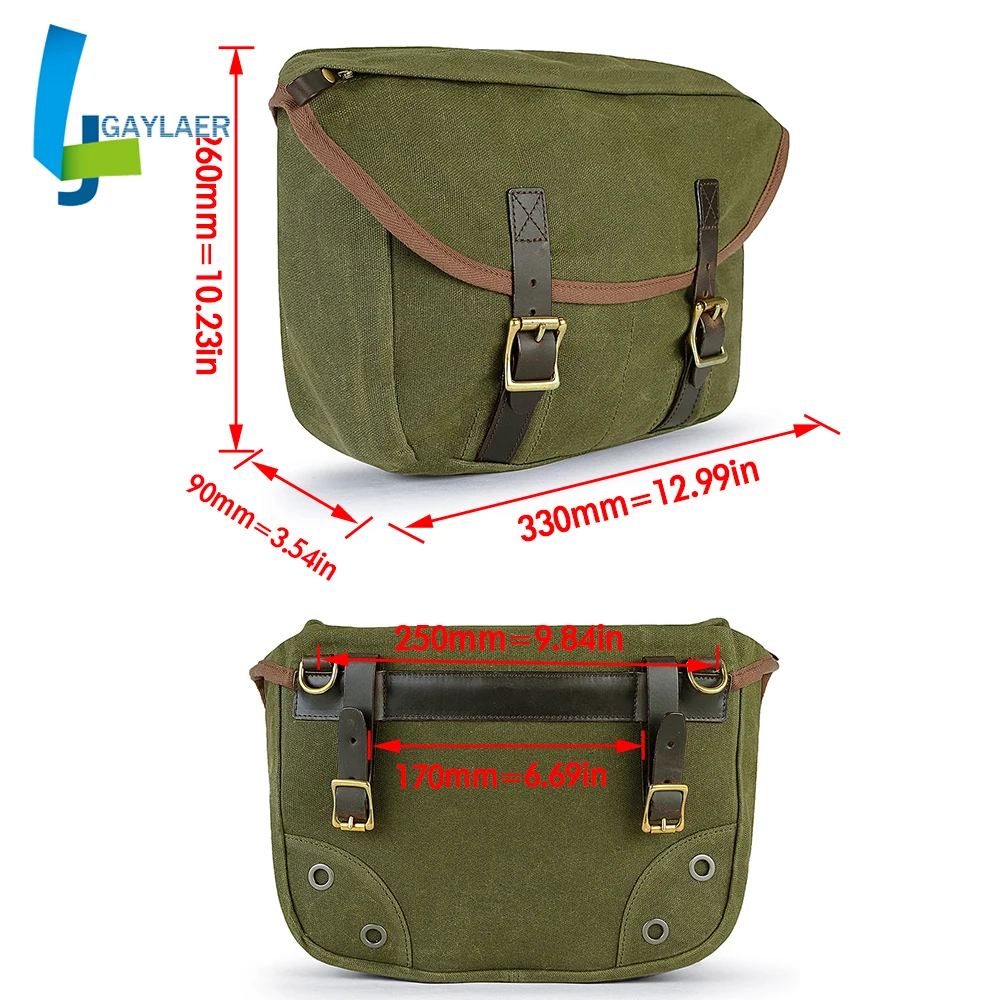 

2X Universal Motorcycle Saddle Bags Side Storage Luggage Bag Fork Tool Pouch for Honda Yamaha Suzuki