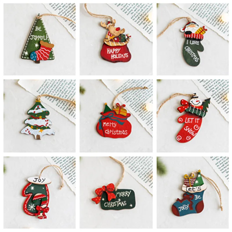 

Новый рождественский деревянный кулон 2021, рождественские украшения для дома, Рождественское украшение, «сделай сам», детские подарки, новы...