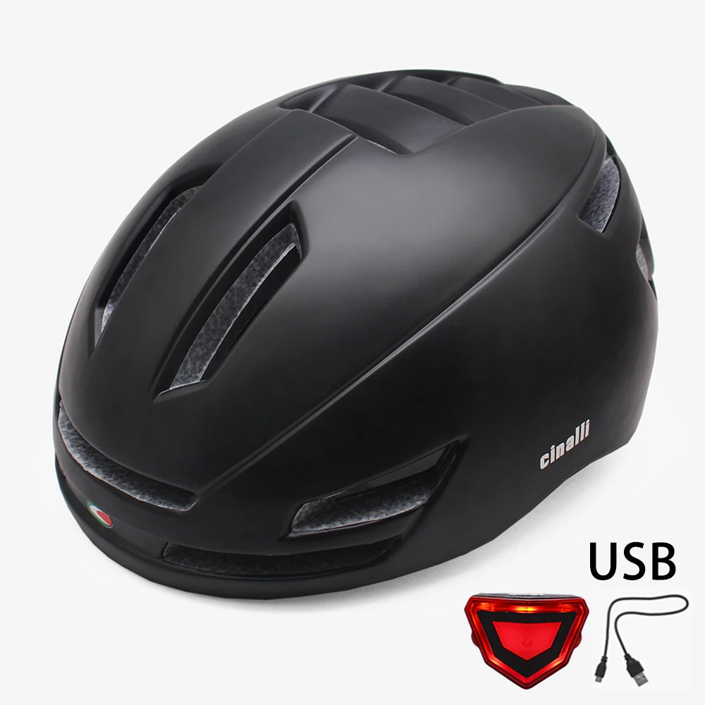 

Cinalli Helmet Triathlon Cycling Helmet For Men Women Race Road Bike Helmet With USB Tail Light Casco Ciclismo Bicycle Equipment