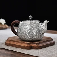 plum blossom sterling silver 999 teapot hand carved silver kungfu tea set household silver teapot 346g 300ml