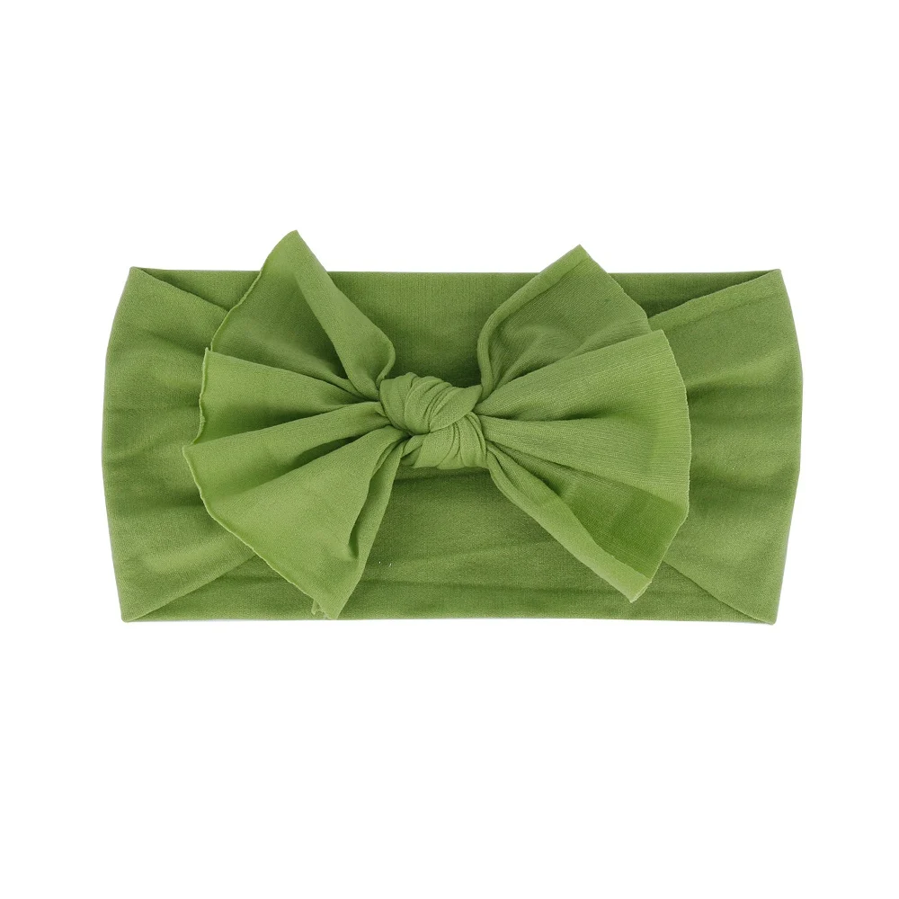Grass green От 0 до 3 лет, Милая-фиолетоваяюбка из нейлона для девочки с бантом и повязка на голову для малышей детей мягкой эластичной тюрбаны для девочек повязка на голову, аксессуары для волос - Цвет: Grass green