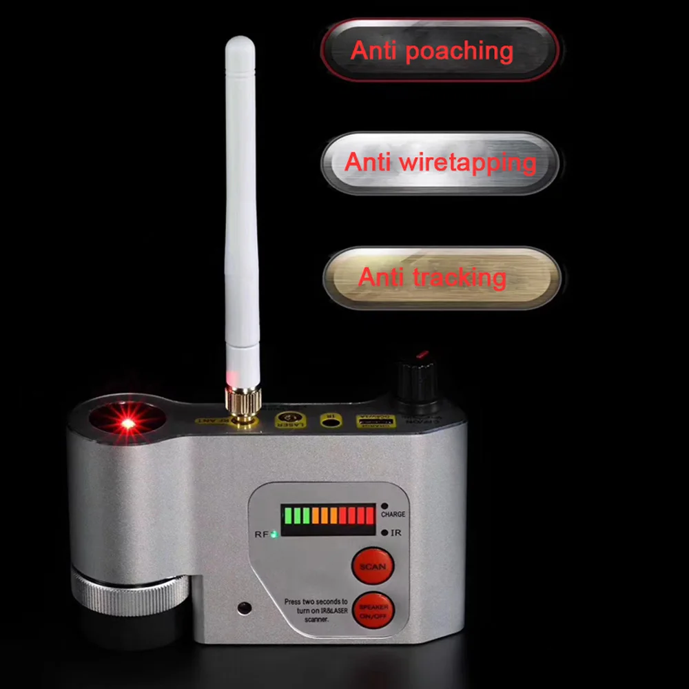 NEW Super Camera Detector Wireless RF Signal Scanner Anti Eavesdropping Poaching Self Defense Infrared WiFi Camera Finder