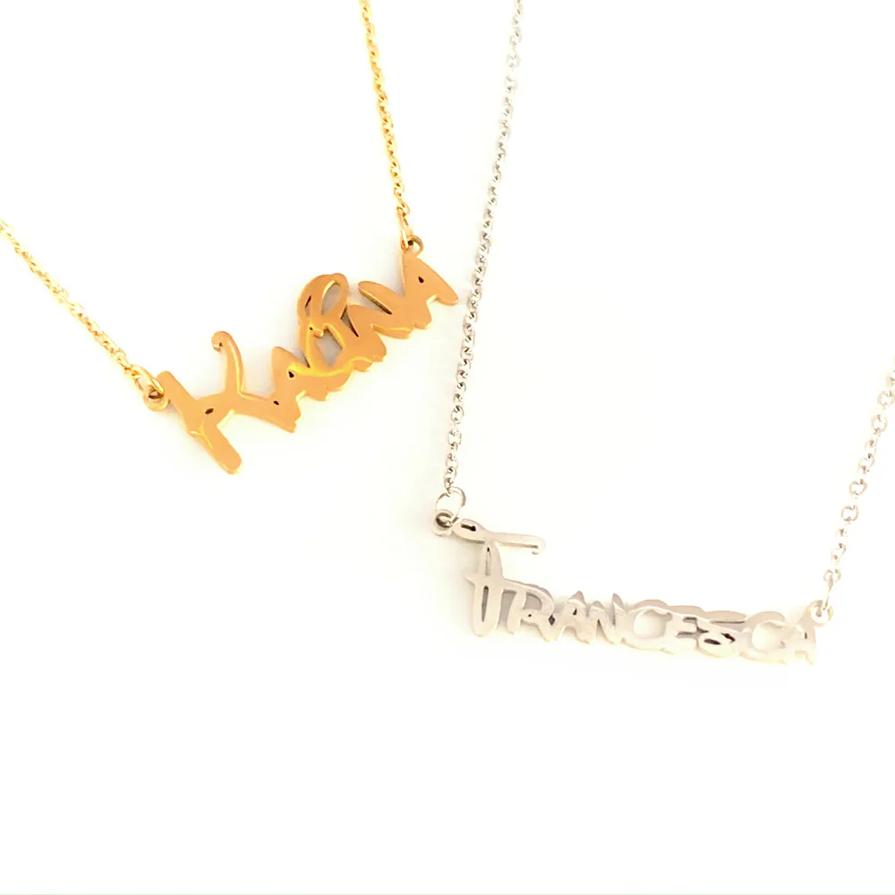 Ожерелье с именем для женщин персонализированное ожерелье кулоном в виде