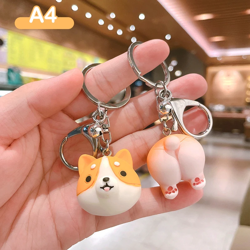 

Animal Head Butt Pair Of Keychain Bag Pendant Car Keychain Accessories