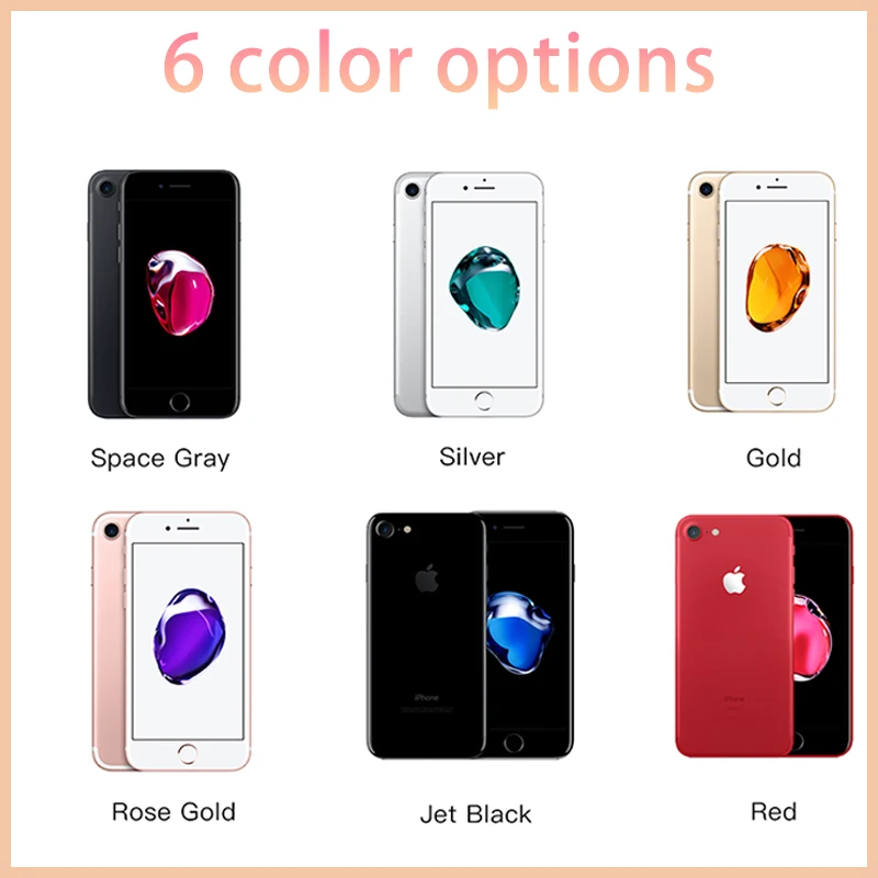 

Original unlocked Apple iPhone 7 used cellphone iphone7 Global version telephone4.7 inch IOS iphone7 smartphone 32/128gb/256GB
