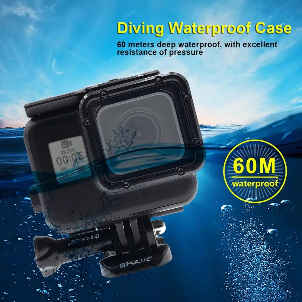 Водонепроницаемый защитный чехол PULUZ 60 м для дайвинга GoPro HERO (2018)/HERO7 Black/6/5 базовое