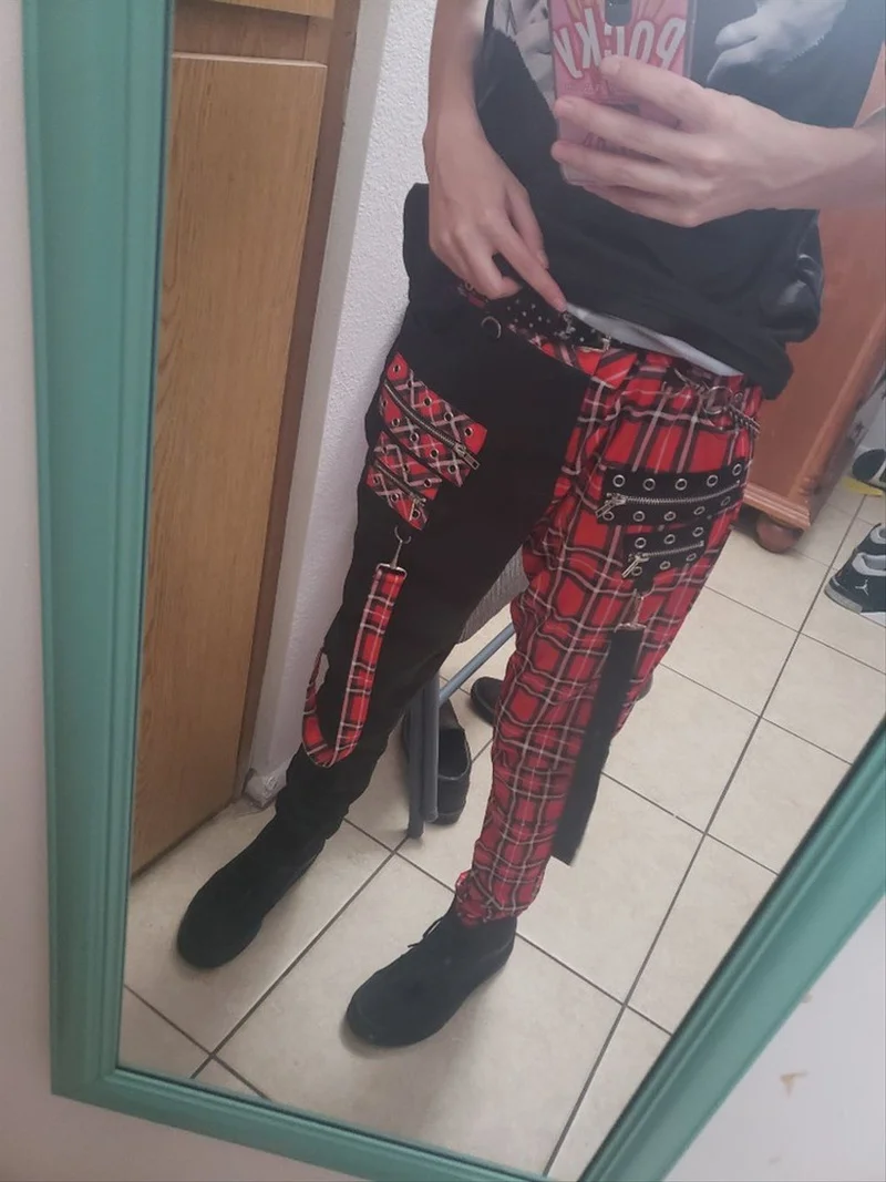 

Women Bottoms Pants Plaid Print High Waist Y2k Pant Grils Fashion Streetwear Casual Spring Summer Elastic Gothic Pants Trousers