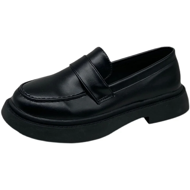 

Simple And Versatile Pure Color Ladies Single Shoes Spring And Autumn New British Style Small Leather Shoes