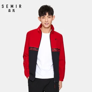 Куртка SEMIR мужская с отложным воротником, Трендовое пальто контрастных цветов в стиле ретро, куртки с надписью, весна 2020