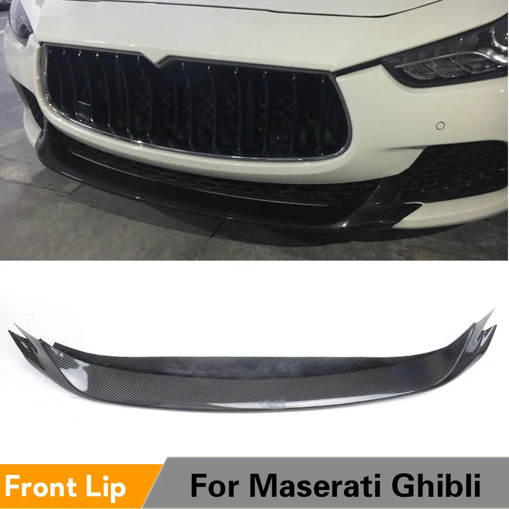 Углеродного волокна передний бампер спойлер для Maserati Ghibli база и S Q4 седан 4-двери