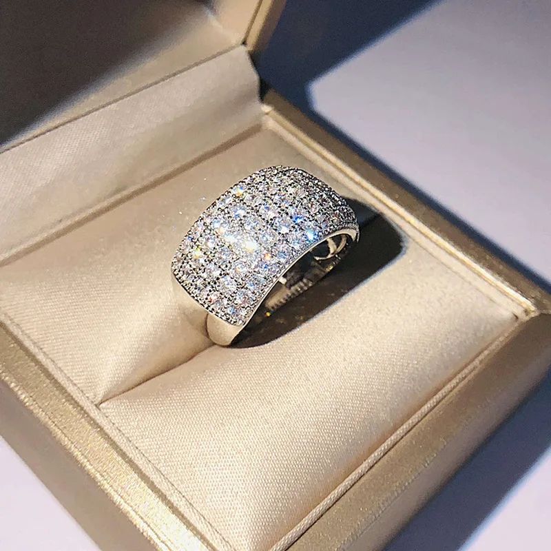 

rock 925 Sterling Silver Color Jewelry Ring for Women Origin Natural 2 Carat zircon Gemstone Silver 925 Jewelry Ring Box