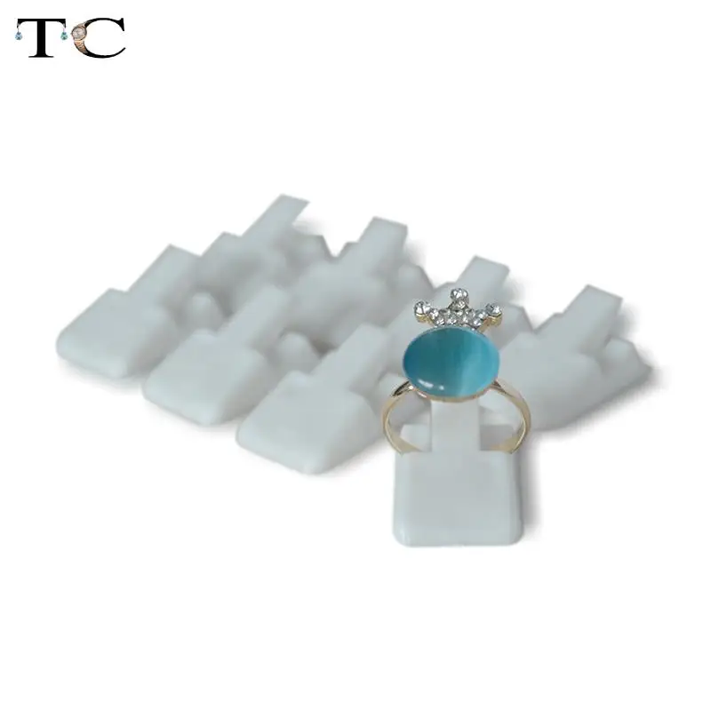 Оптовая продажа пластиковый Матовый держатель для ювелирных изделий колец